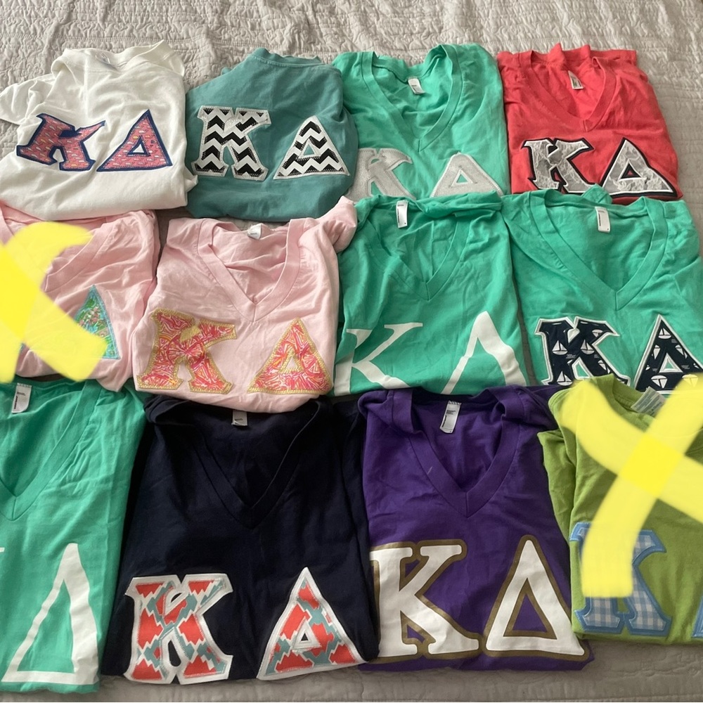 Kappa Delta KD KayDee KΔ sorority letter shirts bundle lot small